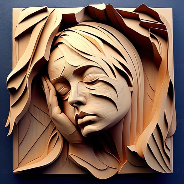 3D модель Мишель Мюррей, американская художница. (STL)